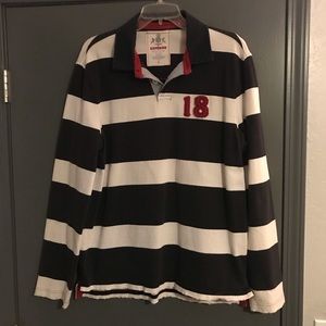 Express Design Studio Long-Sleeve Rugby Polo